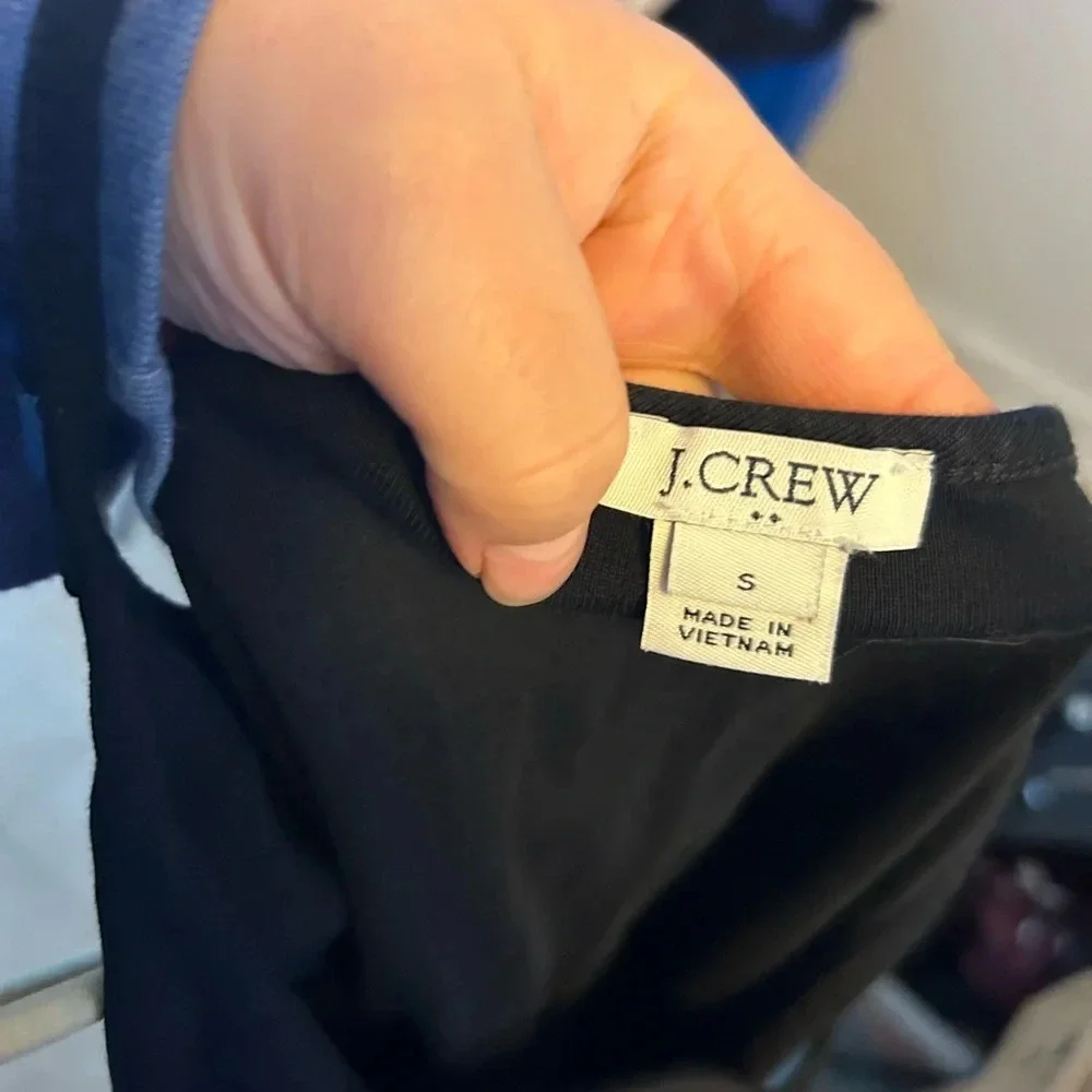 J.CREW BLACK RUFFLE PEPLUM CAMI